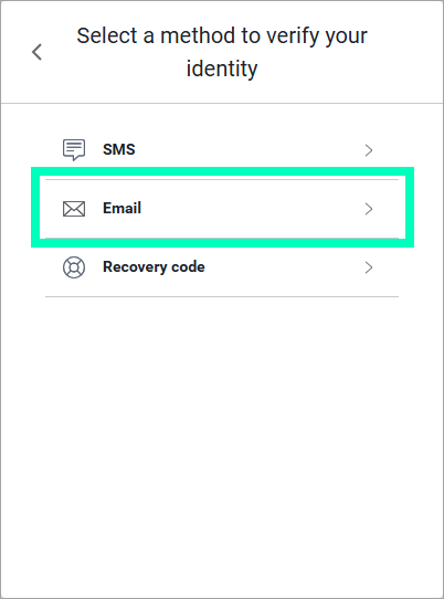 The Email method highlighted in the list of methods.